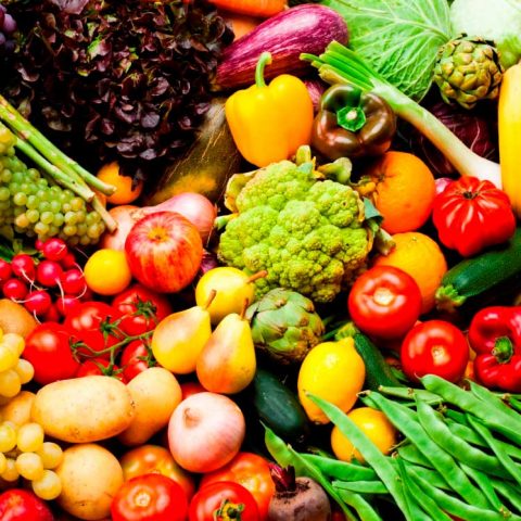 a selection of fruit and vegetables