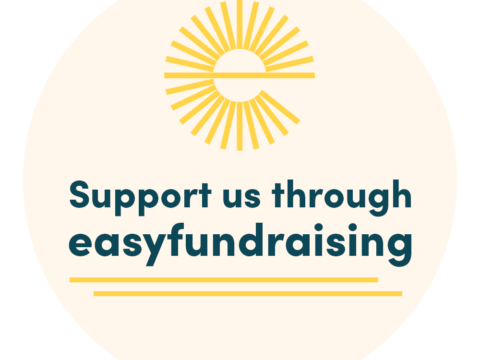 The easyfundraising logo with the text: Support us through easy fundraising