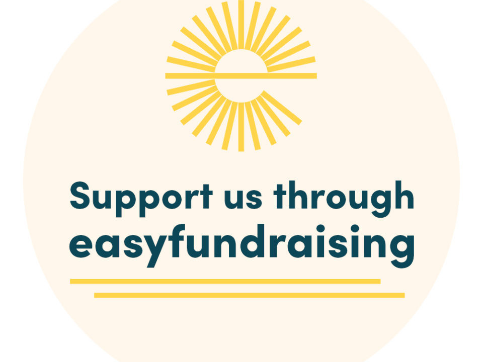 The easyfundraising logo with the text: Support us through easy fundraising