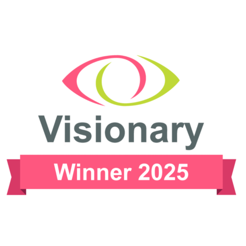 The Visionary logo with the text Winner 2025 under it.